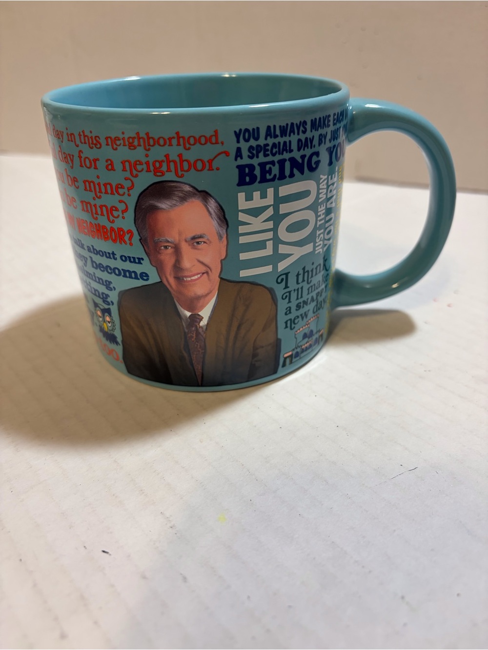 Mister Rogers Neighborhood Mr. Rogers Sweater Changing Coffee Mug 14 oz. 2015